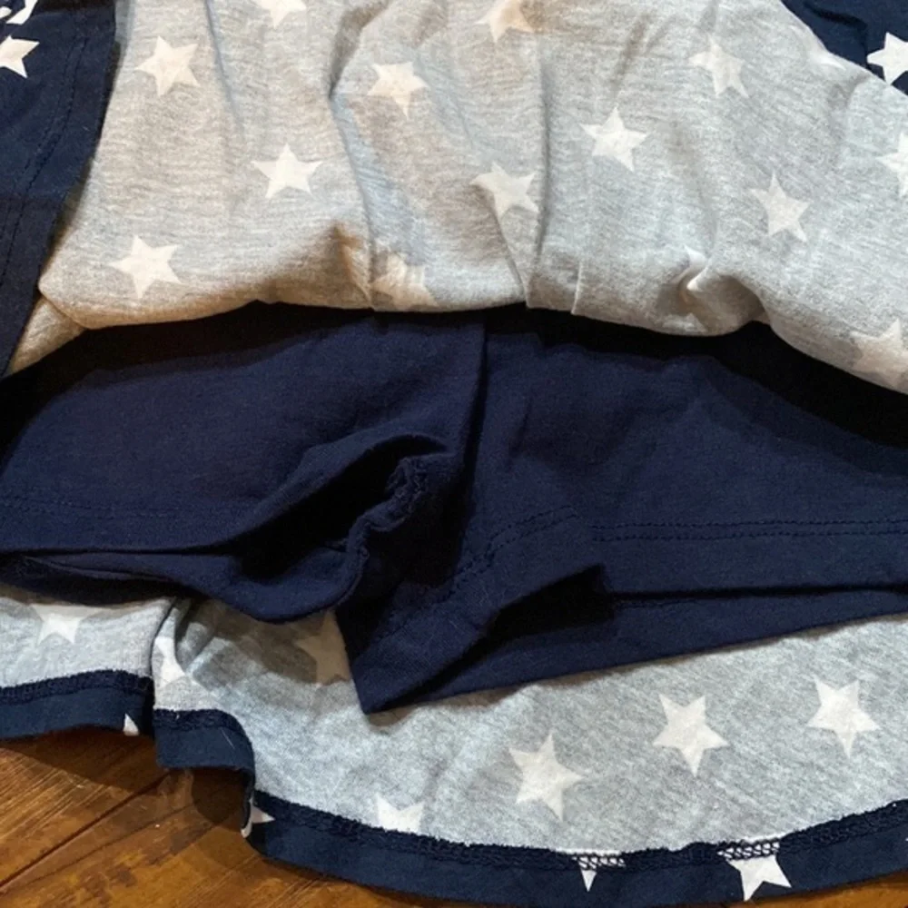The Children's Place Girls 7/8 Navy Star Print Skirt Skort Patriotic